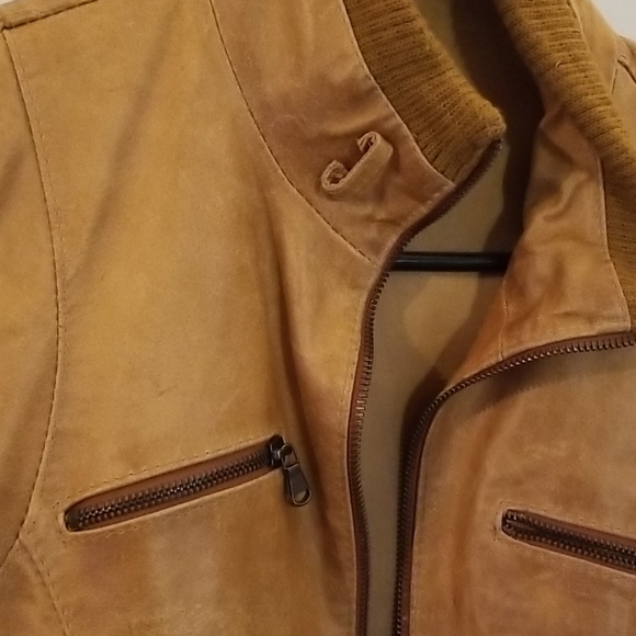 Cuoieria Fiorentina Tan leather jacket size 44 - Picture 4 of 5